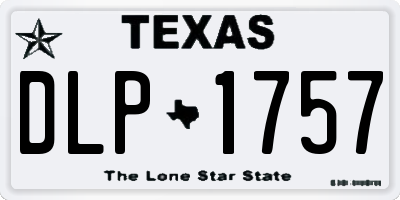 TX license plate DLP1757