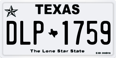 TX license plate DLP1759
