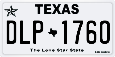 TX license plate DLP1760