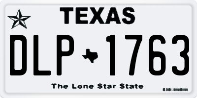TX license plate DLP1763
