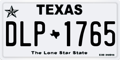 TX license plate DLP1765