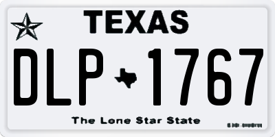 TX license plate DLP1767