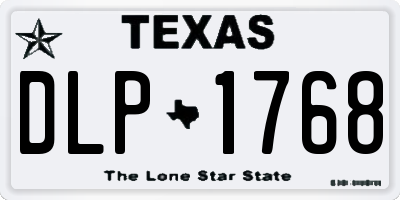 TX license plate DLP1768