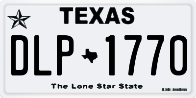 TX license plate DLP1770