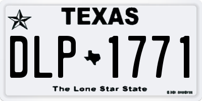 TX license plate DLP1771
