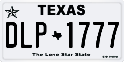 TX license plate DLP1777