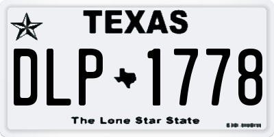 TX license plate DLP1778