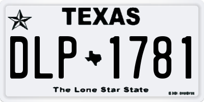 TX license plate DLP1781