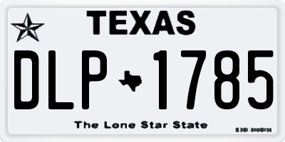 TX license plate DLP1785