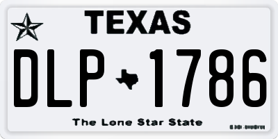 TX license plate DLP1786