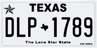 TX license plate DLP1789