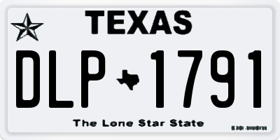 TX license plate DLP1791