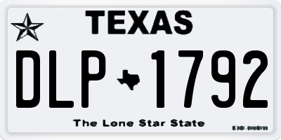 TX license plate DLP1792