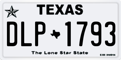 TX license plate DLP1793