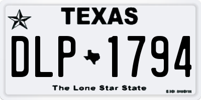 TX license plate DLP1794