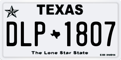 TX license plate DLP1807