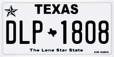 TX license plate DLP1808