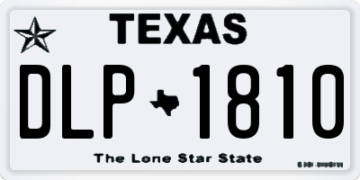 TX license plate DLP1810