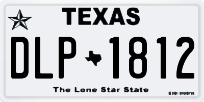 TX license plate DLP1812