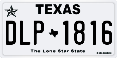 TX license plate DLP1816