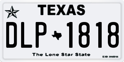 TX license plate DLP1818