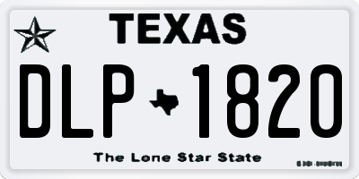 TX license plate DLP1820
