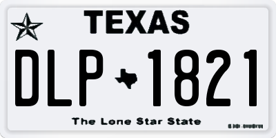 TX license plate DLP1821