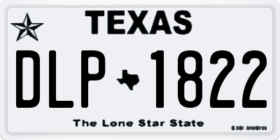 TX license plate DLP1822