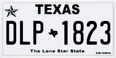 TX license plate DLP1823