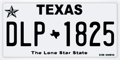 TX license plate DLP1825