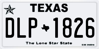 TX license plate DLP1826
