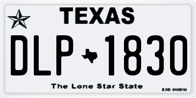 TX license plate DLP1830