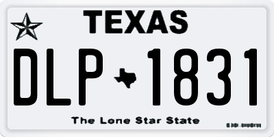 TX license plate DLP1831