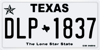 TX license plate DLP1837