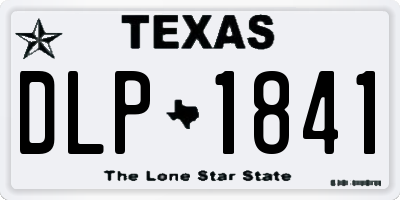 TX license plate DLP1841