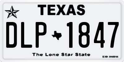 TX license plate DLP1847