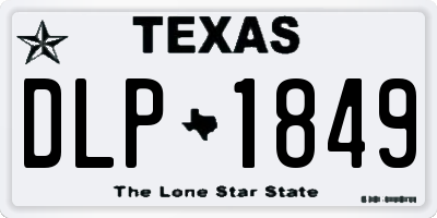 TX license plate DLP1849
