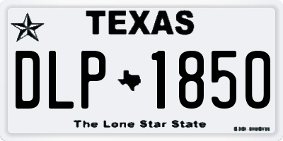 TX license plate DLP1850