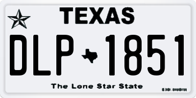 TX license plate DLP1851
