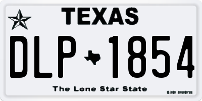 TX license plate DLP1854