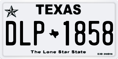 TX license plate DLP1858