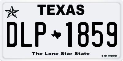 TX license plate DLP1859