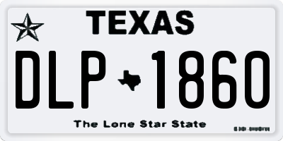 TX license plate DLP1860
