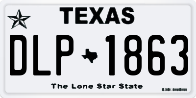 TX license plate DLP1863