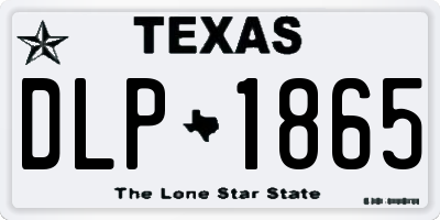 TX license plate DLP1865