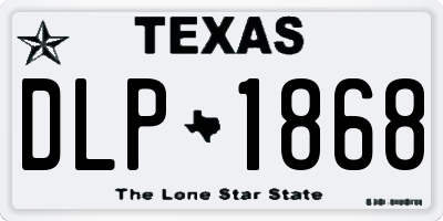 TX license plate DLP1868