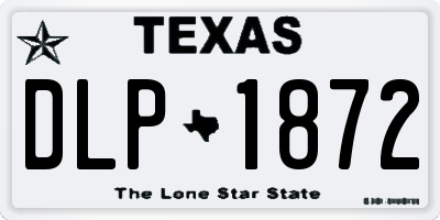 TX license plate DLP1872