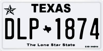 TX license plate DLP1874