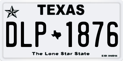 TX license plate DLP1876