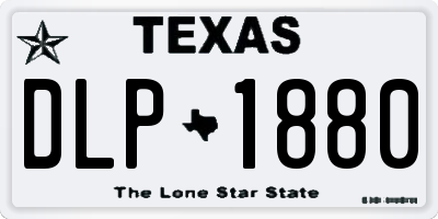 TX license plate DLP1880